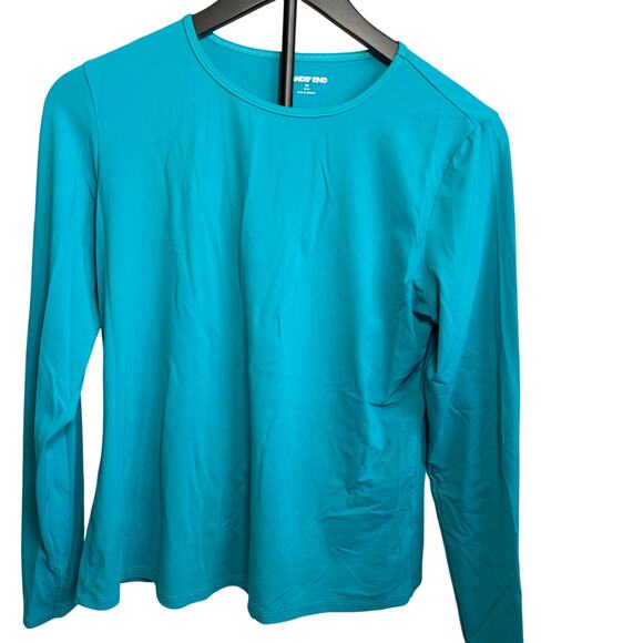 Lands end Kids rash guard swim shirt. Size M 10-12. Aqua blue. Swimwear. - Picture 1 of 6